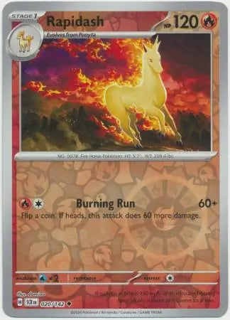 Rapidash 020/142 Reverse Holo - Vexcards
