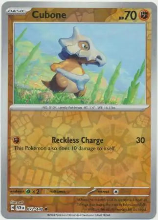 Cubone 72/142 - Vexcards