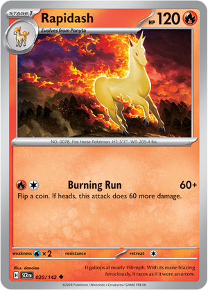 Rapidash 020/142 Reverse Holo - Vexcards