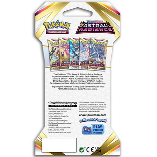 Pokémon TCG Sleeved Booster Pack Astrial Radiance - Vexcards