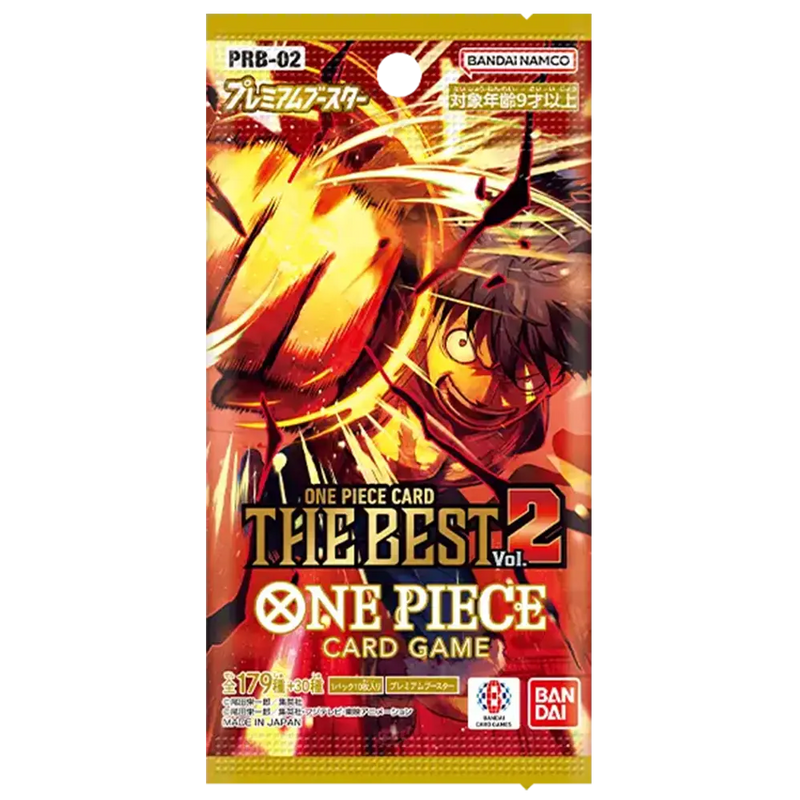 Japanse One Piece PRB-02 The Best Vol. 2 booster pack, voorkant.