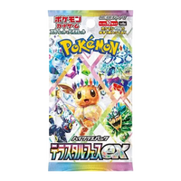 Japanse Pokémon Terastal Festival ex SV8a booster pack met Eevee en evoluties.